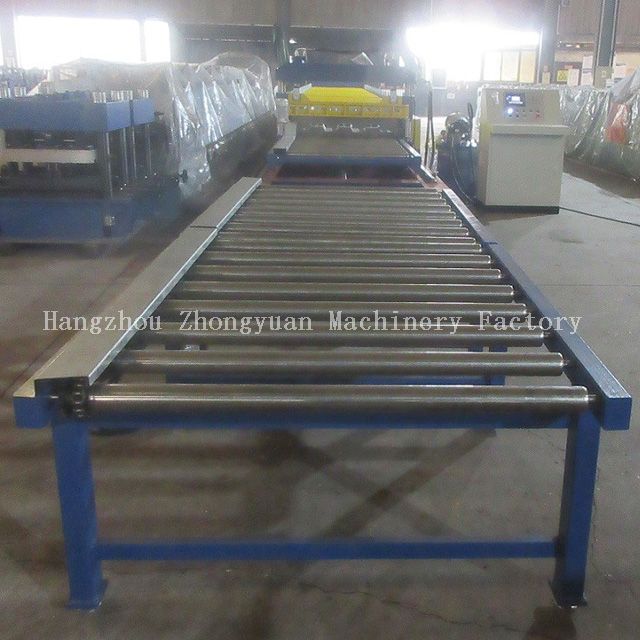 Профилегибочная машина для производства металлических настилов с летающей резкой