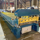 Профилегибочная машина для производства металлических кровельных панелей с электрической резкой