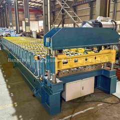 Профилегибочная машина для производства металлических кровельных панелей с электрической резкой