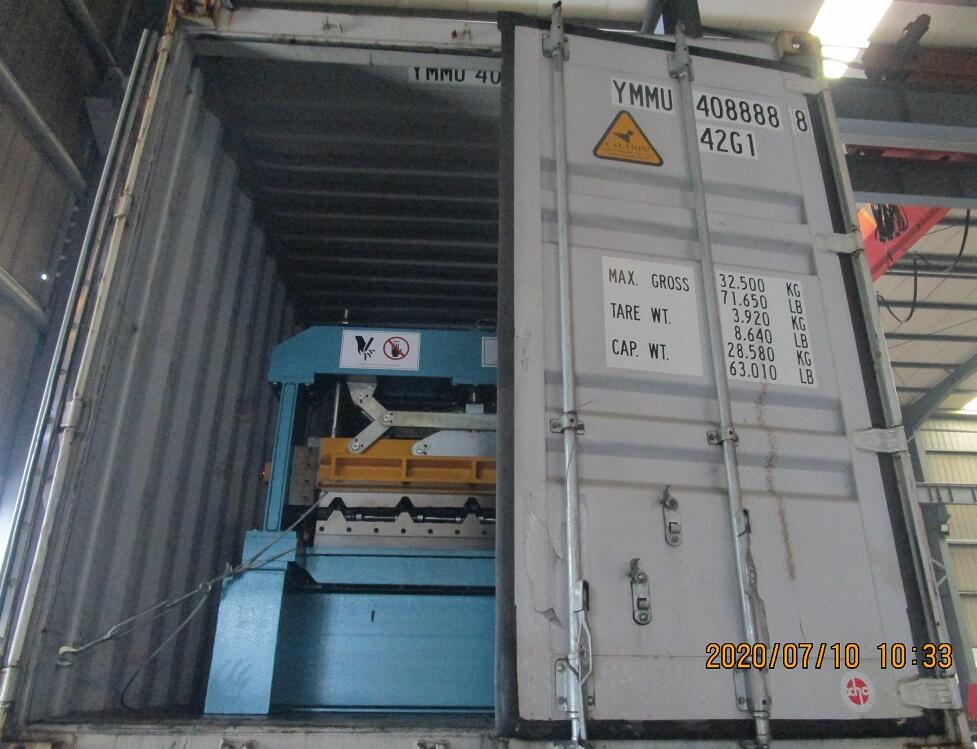 Профилегибочная машина для производства кровельных рулонов в Египет, 10 июля 2020 г.